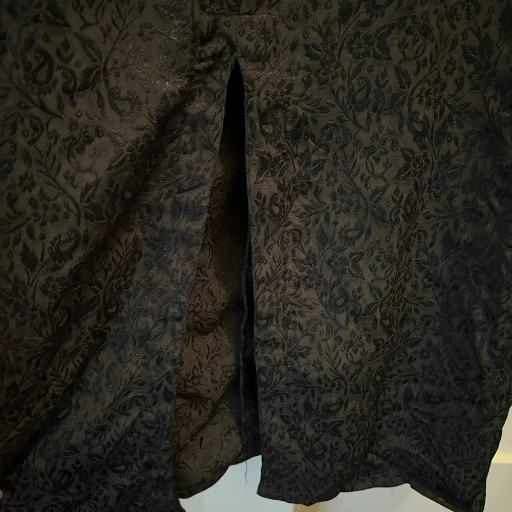Funhouse NYC Vintage Black Jacquard Duster Jacket Large XL Witchy Gothic Cosplay